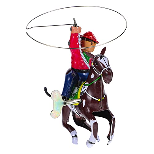 Mikinona Vintage Wind Up Cowboy Blechspielzeug Nostalgisches Metallspielzeug Kreatives Party Mitgebsel für Sammler von Mikinona