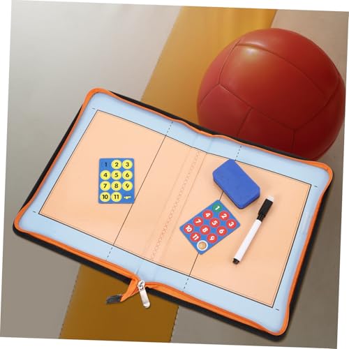 Mikinona Volleyball Coaching Board mit Pu lederhülle Trocken Abwischbares Whiteboard Inkl Marker und Radiergummi Tragbares Taktikbrett für Trainer und Spielanalyse Mikinona Volleyball Coaching Board mit Pu lederhülle Trocken Abwischbares Whiteboard Inkl Marker und Radiergummi Tragbares Taktikbrett für Trainer und Spielanalyse von Mikinona