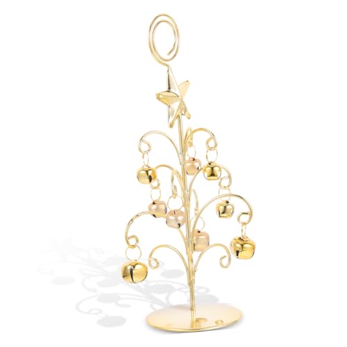 Mikinona Weihnachtlicher Tischkartenhalter Weihnachtsbaum Form Stabile Basis Multifunktionaler Memo und Fotoclips Notizenhalter für Party Dekoration und Sitzplatzkarten von Mikinona