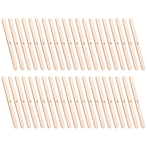 Kerzendochthalter aus Holz,Dochthalter Kerze Dochte Halter,Holzdocht Fester Halter,Löcher Kerze Docht Zentrierung Gerät, für DIY Kerzenherstellung Halter Docht Kerzendocht, 40 Stück von Mikiuly