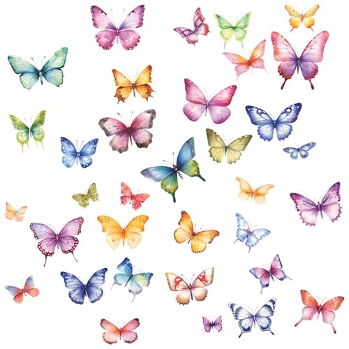 Wandtattoo, Wandaufkleber Wandsticker, Wandsticker Kinderzimmer, Schmetterlinge Wanddeko Kinderzimmer Spielzimmer Schlafzimmer Wohnzimmer Dekorative Wandaufkleber,für Wohnzimmer, Kinderzimmer von Mikiuly