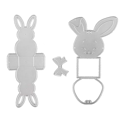 2 Set Ostern Stanzschablonen Geschenkbox Hase Box Stanzen Klein Süßigkeitenbox Metall Prägeschablonen Stanzformen Cutting Dies für DIY Scrapbooking Karten Handwerk Geschenk Homedeko 2 Set Ostern Stanzschablonen Geschenkbox Hase Box Stanzen Klein Süßigkeitenbox Metall Prägeschablonen Stanzformen Cutting Dies für DIY Scrapbooking Karten Handwerk Geschenk Homedeko von Mikocofo