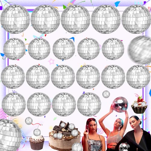 Mikqky 20 Stück Discokugel Klein, Mini Discokugel, 1970er Discokugel Cupcake Toppers Geburtstag Disco Thema 70er Partyzubehör Mikqky 20 Stück Discokugel Klein, Mini Discokugel, 1970er Discokugel Cupcake Toppers Geburtstag Disco Thema 70er Partyzubehör von Mikqky