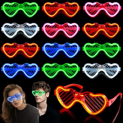Mikulala 12 Stück LED Brille für Erwachsene Rave Party Brille Glow Light Partybrillen Mode Herzliche Leuchtbrill Mitgebsel Kindergeburtstag für Geburtstag Leuchtendes Spielzeug Geschenke Mikulala 12 Stück LED Brille für Erwachsene Rave Party Brille Glow Light Partybrillen Mode Herzliche Leuchtbrill Mitgebsel Kindergeburtstag für Geburtstag Leuchtendes Spielzeug Geschenke von Mikulala