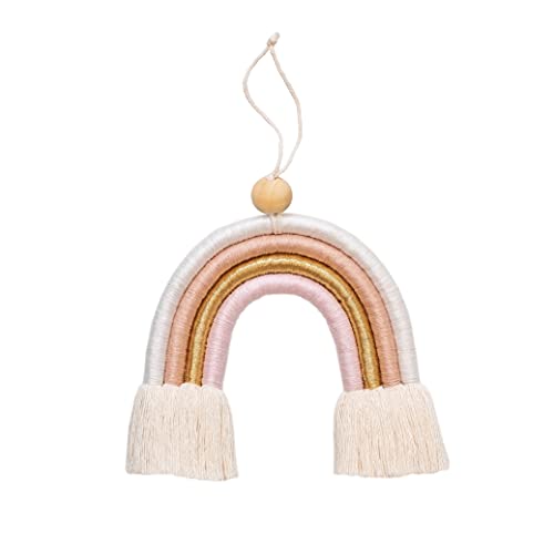 Mila Millie Makramee-Wandbehang, handgefertigt, gewebte Quaste, Ornament für Zuhause oder Kinderzimmer, Baby-Kinderzimmer-Dekoration, Boho-Stil, nordischer skandinavischer Stil (Roségold) von Mila Millie