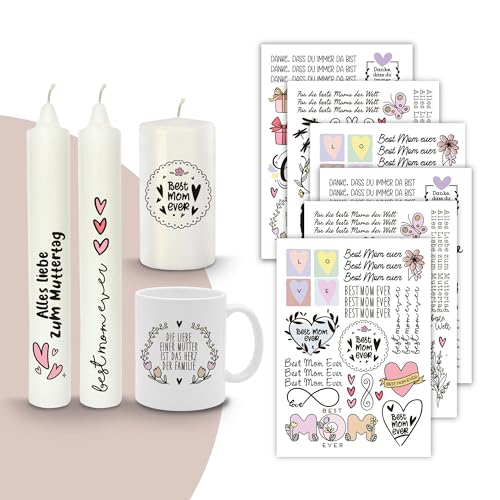 MilaBoo® Kerzentattoos (Muttertag-A5) von Milaboo