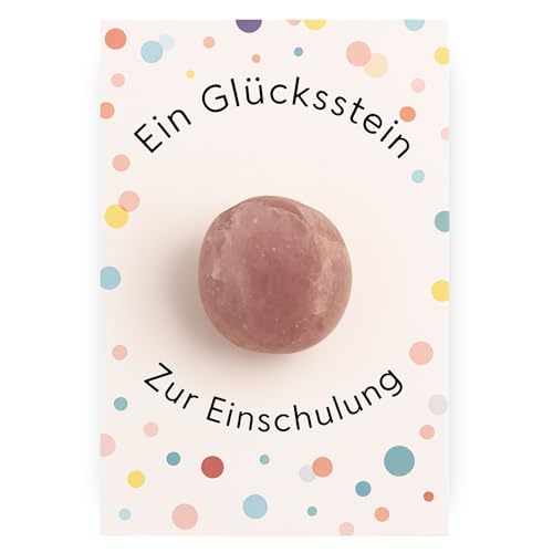 Milaboo® Glücksstein zur Einschulung I Geschenk für das Schulkind 2025 I Kleinigkeiten für die Schultüte (Glücksstein Einschulung) von Milaboo