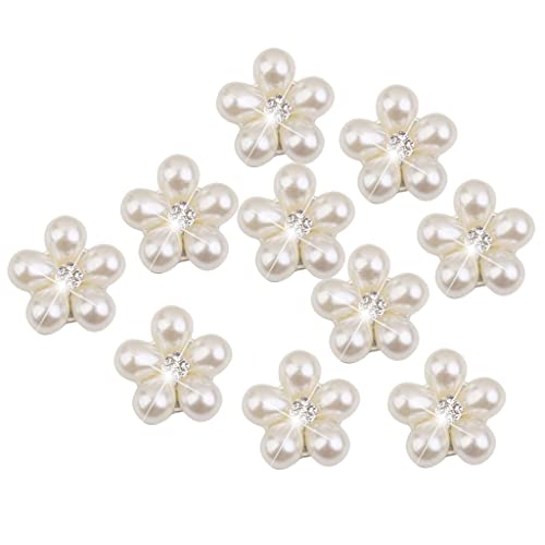 Milageto 10x Strass Perle Button Braut Verschönerung 22mm von Milageto