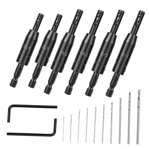 Milageto 18-teiliges selbstzentrierendes Scharnierbohrer-Set, Ersatz für Bohrerfräswerkzeug für Zentrumsscharnier von Milageto