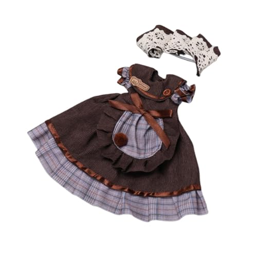 Milageto 2 Stück 1:6 BJD Puppenkleider Kleidung Verkleiden Sie Ihre eigenen Puppen Weiche Rollenspiele DIY Kostüm Cosplay für 30cm Actionfigur, Dunkelbraun von Milageto