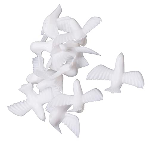 Milageto 2x 12 Weiße Tauben Dekoration für festliche Anlässe von Milageto