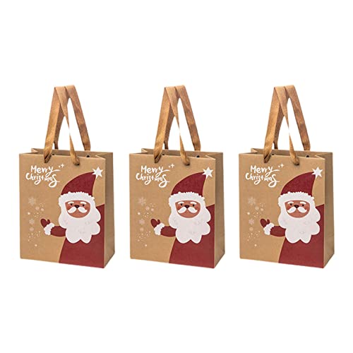 Milageto 3 Weihnachtsgeschenktüten, Sortiert, Geschenktüte mit Griffen, Papiertüten, Dekorationen für den Urlaub, Weihnachtsmann von Milageto