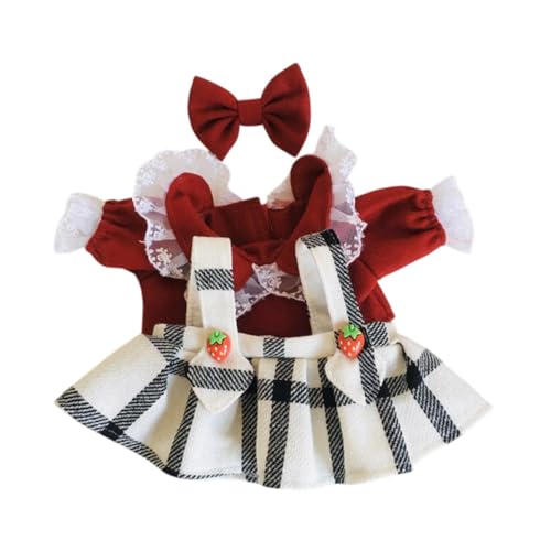 Milageto 3-teiliges Modepuppen-T-Shirt und Rock mit Schleife, handgefertigte Kleidung, Outfits für 15-Zoll-Puppen, Mädchenpuppen, zum Verkleiden, Milageto 3-teiliges Modepuppen-T-Shirt und Rock mit Schleife, handgefertigte Kleidung, Outfits für 15-Zoll-Puppen, Mädchenpuppen, zum Verkleiden, von Milageto