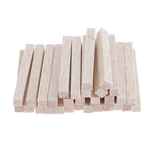 Milageto 30 Stück Unlackierter Quadratischer Stab Aus Balsaholz Zum Modellieren von Bastelpuppenhäusern, 50x5x5mm Milageto 30 Stück Unlackierter Quadratischer Stab Aus Balsaholz Zum Modellieren von Bastelpuppenhäusern, 50x5x5mm von Milageto