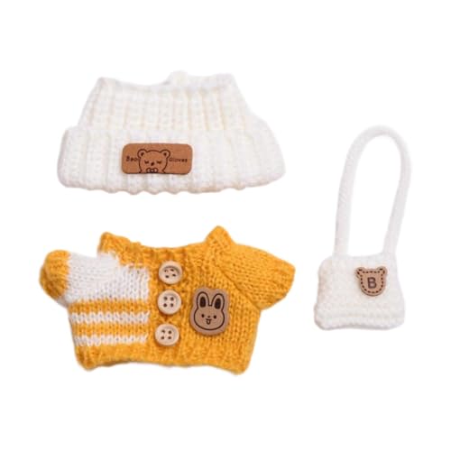 Milageto 3pcs Puppenkleidung Girl Doll Kleidung modische handgefertigte Kostümzubehör DIY Mini -Outfit Sweater -Anzüge für 6,69 Zoll Puppe, Gelb Milageto 3pcs Puppenkleidung Girl Doll Kleidung modische handgefertigte Kostümzubehör DIY Mini -Outfit Sweater -Anzüge für 6,69 Zoll Puppe, Gelb von Milageto