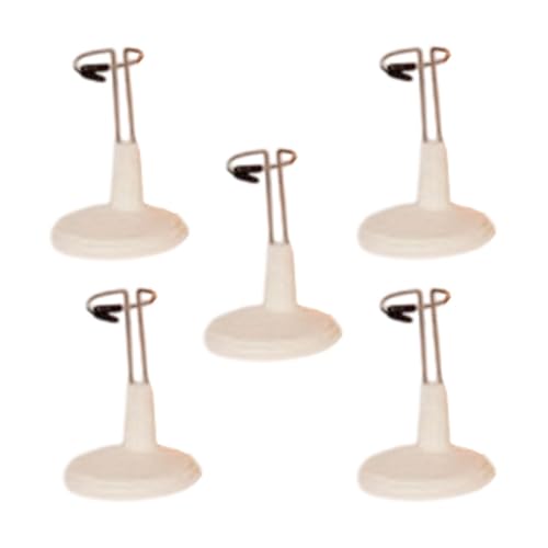 Milageto 5X Puppenständer Puppenmodell-Unterstützung Sammlerfiguren-Ausstellungsstand Plüschtier-Basis für DIY Bastelpuppen Actionfiguren, 7 bis 9 cm für 15 cm von Milageto