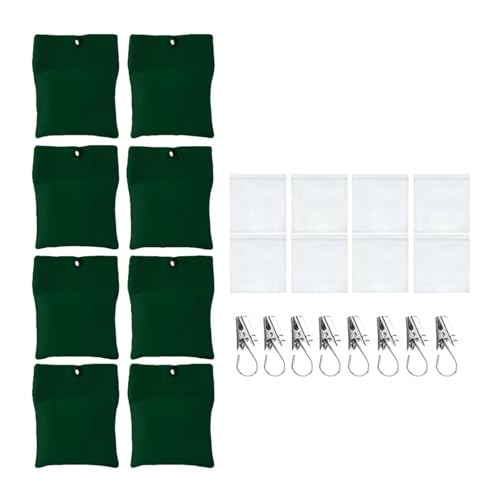 Milageto 8 Stück Vorhanggewichte für den Außenbereich, selbstklebendes Design mit Klemmen, strapazierfähig, für Flaggen-Film-Sets im Außenbereich, GrÜn Milageto 8 Stück Vorhanggewichte für den Außenbereich, selbstklebendes Design mit Klemmen, strapazierfähig, für Flaggen-Film-Sets im Außenbereich, GrÜn von Milageto
