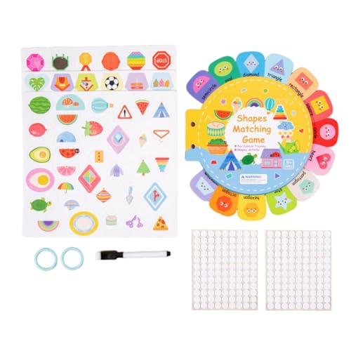 Milageto Busy Sticker Book Frühe Bildung Entwicklung Vorstellungskraft Lernspielzeug Sensorisches Spielzeug für Vorschulkinder Geburtstagsgeschenke, Form Kognitiv von Milageto
