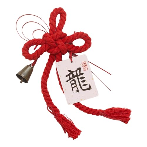 Milageto Chinesischer Knoten mit Quaste, 2024, chinesischer roter Knoten, DIY-Handwerk, handgefertigt, Feng Shui-Knoten, Quaste für Heimdekoration, 2024, Stil c, 30CM von Milageto