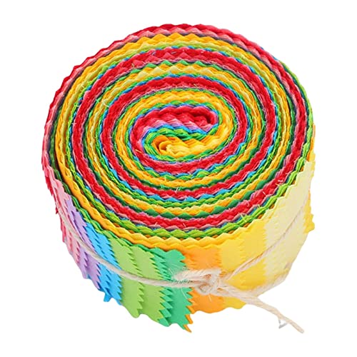 Milageto 20 Stuck DIY Jelly Roll Stoffstreifen Patchwork Craft Baumwoll-Steppstoff zum Basteln zufälliger -Quiltstreifen Bundle Patchwork-Zubehör Roll-up-Streifen, 6 x 100 CM von Milageto