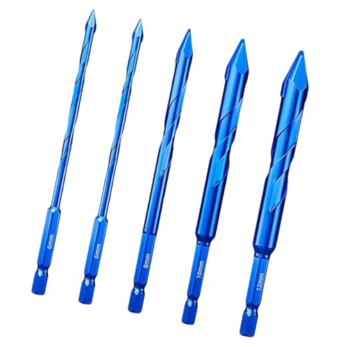 Milageto Exzentrischer Bohrersatz mit gekrümmter Spitze, Sechskantschaft, direkter Ersatzaufsatz, tragbar, schnell, hohe Härte, professionell für, 6 6 8 10 12 Mm von Milageto
