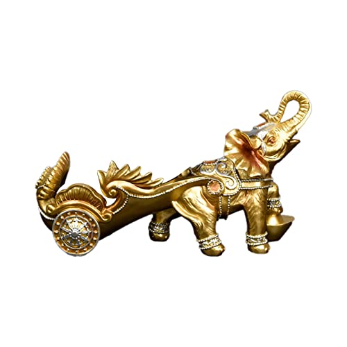 Milageto Flaschenregal in Elefantenform, Flaschenständer, Statue, Einrichtungsartikel, Flaschenhalter für Restaurant, Küche, Hotel, Schrank, Dekoration, Gold von Milageto