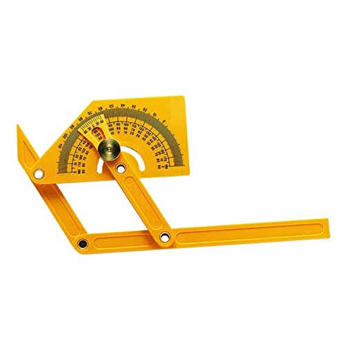 Milageto Gelbes Winkelmesser Und Winkelmesser Messwerkzeug Winkellineal, von Milageto