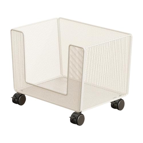 Milageto Hängeregistratur-Organizer aus Netzstoff, Roll-Aktenwagen mit Rädern, Kleiner Allzweckwagen, Roll-Organizer für Schulordner, Handtasche, Weiß Milageto Hängeregistratur-Organizer aus Netzstoff, Roll-Aktenwagen mit Rädern, Kleiner Allzweckwagen, Roll-Organizer für Schulordner, Handtasche, Weiß von Milageto
