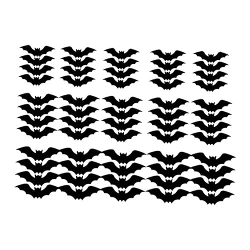 Milageto Halloween 3D Fledermaus Wandaufkleber Dekorationen Tragbare Moderne Horror Aufkleber Leuchten für Urlaub Bauernhaus Wohnzimmer Innen, 60 Stück Milageto Halloween 3D Fledermaus Wandaufkleber Dekorationen Tragbare Moderne Horror Aufkleber Leuchten für Urlaub Bauernhaus Wohnzimmer Innen, 60 Stück von Milageto
