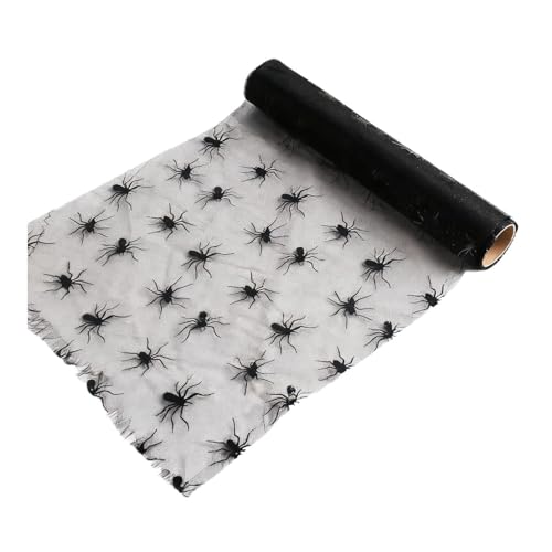Milageto Halloween-Tischläufer, Halloween-Dekoration, multifunktionale handgefertigte Tischdecke, Tischdecke für Herbst, Zuhause, Schlafzimmer, Partygeschenke, Spinne von Milageto