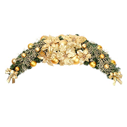 Milageto Hochzeitsbogen, Blumenarrangements, Dekorativer Mittelpunkt, Künstlicher für Empfang, Türsturz, Zeremonie, Festival, Tür, Gold von Milageto