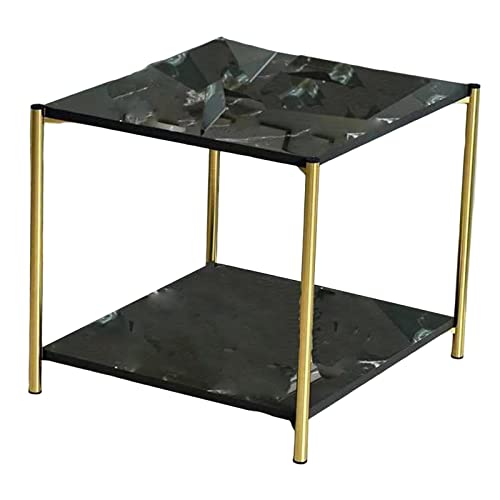 Milageto Luxus-Sofa-Beistelltisch, kleine Wohnung, Kleiner Tisch, Möbeltisch, Marmor-Beistelltisch, Dekoration für Wohnkultur, Büro, Schlafzimmer, Café, Schwarzes Quadrat Milageto Luxus-Sofa-Beistelltisch, kleine Wohnung, Kleiner Tisch, Möbeltisch, Marmor-Beistelltisch, Dekoration für Wohnkultur, Büro, Schlafzimmer, Café, Schwarzes Quadrat von Milageto