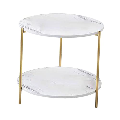 Milageto Luxus-Sofa-Beistelltisch, kleine Wohnung, Kleiner Tisch, Möbeltisch, Marmor-Beistelltisch, Dekoration für Wohnkultur, Büro, Schlafzimmer, Café, Weiße Runde Milageto Luxus-Sofa-Beistelltisch, kleine Wohnung, Kleiner Tisch, Möbeltisch, Marmor-Beistelltisch, Dekoration für Wohnkultur, Büro, Schlafzimmer, Café, Weiße Runde von Milageto