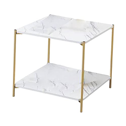 Milageto Luxus-Sofa-Beistelltisch, kleine Wohnung, Kleiner Tisch, Möbeltisch, Marmor-Beistelltisch, Dekoration für Wohnkultur, Büro, Schlafzimmer, Café, weißes Quadrat Milageto Luxus-Sofa-Beistelltisch, kleine Wohnung, Kleiner Tisch, Möbeltisch, Marmor-Beistelltisch, Dekoration für Wohnkultur, Büro, Schlafzimmer, Café, weißes Quadrat von Milageto