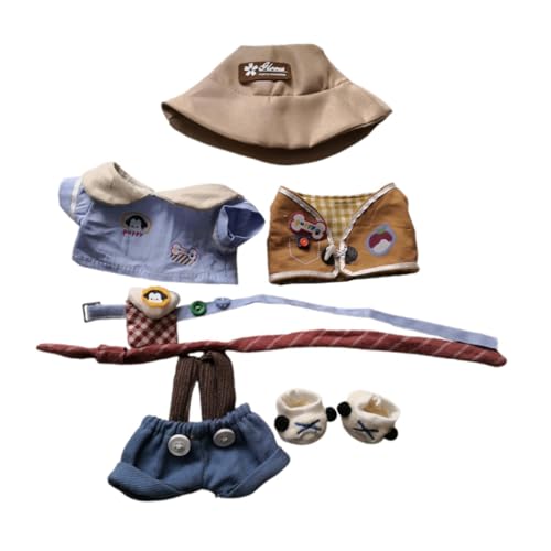 Milageto Oberteil und Hose aus Plüsch für Puppen, zum Selbermachen von Puppen für Kinder, Geburtstagsgeschenk, Kleidung, Puppenkleidung mit Mütze und Schuhen Milageto Oberteil und Hose aus Plüsch für Puppen, zum Selbermachen von Puppen für Kinder, Geburtstagsgeschenk, Kleidung, Puppenkleidung mit Mütze und Schuhen von Milageto