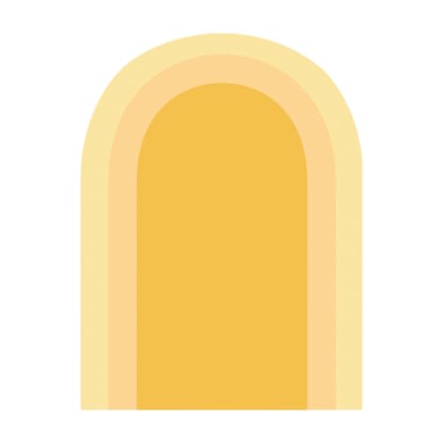 Milageto PVC Wallpaper Boho Arch Wall Aufkleber Hintergrund Moderner Bogen Wandtastatur 80x50 cm für die Weihnachtsschule Esszimmer Schlafzimmer Kinder, Gelb von Milageto