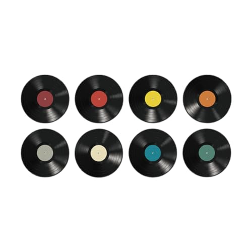 Milageto Vinyl-Schallplatten-Aufkleber, dekorative Ornamente, Kunstwerk, Schild, Wanddekoration, PVC-Tapete, für Musik, Café, Zuhause, Schlafzimmer, von Milageto