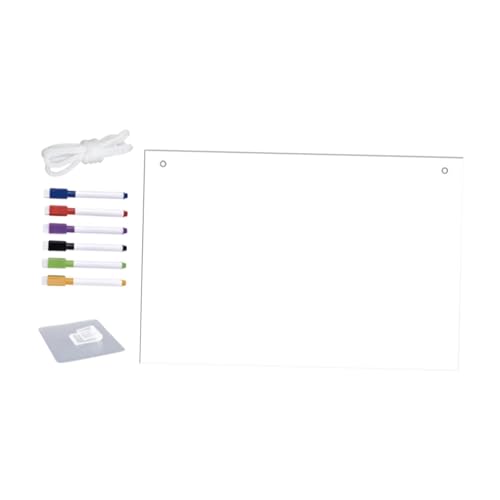 Milageto Whiteboard, trocken abwischbare Schreibtafel, Notizblock, Planer, Planung, Acryl-Whiteboard zum Aufhängen für die, Klassenzimmer, Schule, Küche Milageto Whiteboard, trocken abwischbare Schreibtafel, Notizblock, Planer, Planung, Acryl-Whiteboard zum Aufhängen für die, Klassenzimmer, Schule, Küche von Milageto
