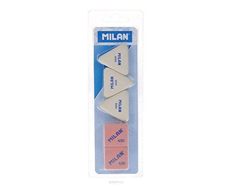 Alco Milan bmm-10045 – Pack 5 Radiergummis. 3 4045 Radiergummies und 2 430 von Milan