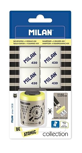 MILAN Blister 1 Anspitzer Collection Sonderserie Be Atomic + 4 Radiergummis 430 MILAN Blister 1 Anspitzer Collection Sonderserie Be Atomic + 4 Radiergummis 430 von MILAN