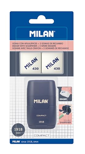 MILAN® Blisterkarte Compact Serie 1918 blau + 2 Ersatzgummis von Milan