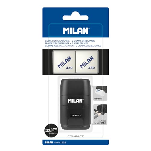 MILAN® Blisterkarte Compact Serie Special Shadow + 2 Ersatzgummis von Milan