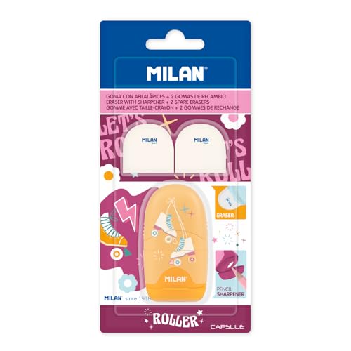 MILAN® Blisterpackung mit Spitzer Capsule, Serie Spezialroller + 2 Ersatzgummis von Milan