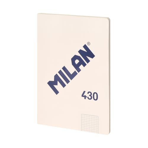 MILAN® Notizbuch, geleimt, kariert, 48 Blatt A4, Serie 1918, beige von Milan