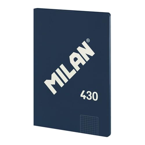 MILAN® Notizbuch, geleimt, kariert, 48 Blatt A4, Serie 1918, blau von Milan