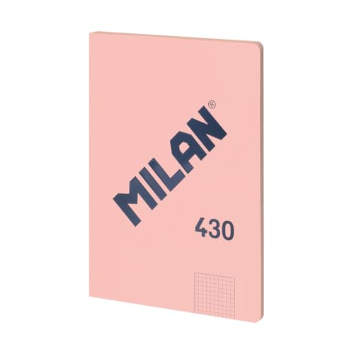 MILAN® Notizbuch geleimt, kariert, 48 Blatt A4, Serie 1918, rosa von Milan