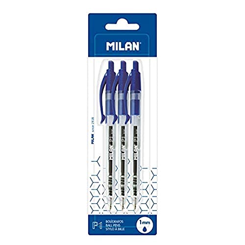 MILAN Blister 3 Kugelschreiber P1 blau BWM10445 von Milan