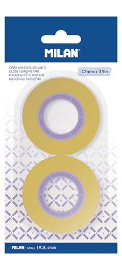 MILAN Blisterpackung mit 2 transparenten gelben Klebebändern, 12 mm x 33 m MILAN Blisterpackung mit 2 transparenten gelben Klebebändern, 12 mm x 33 m von MILAN