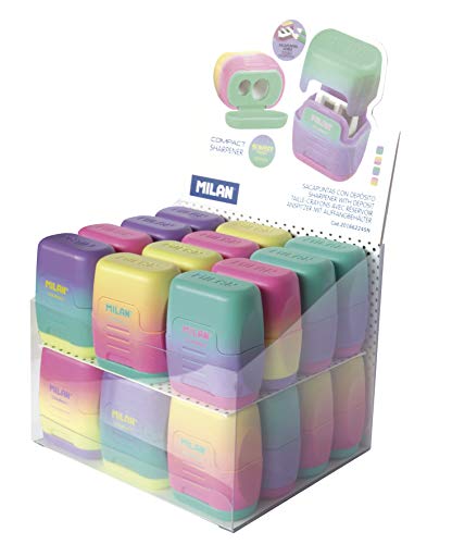 MILAN Caja expositora 24 sacapuntas COMPACT Sunset von MILAN