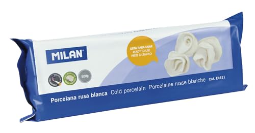 MILAN E4611 Modelliermasse russisches Porzellan, weiß, 500 g von MILAN